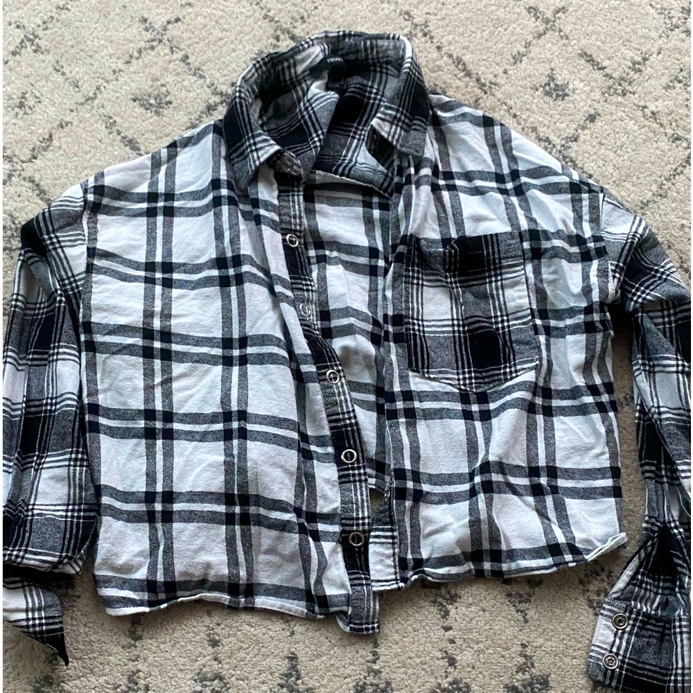 Forever 21 cropped flannel